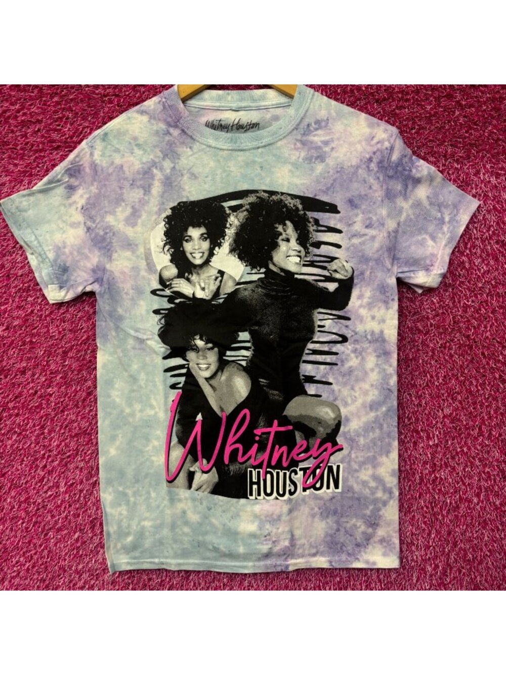 Whitney Houston  Retro Tie Dye Tshirt size Small